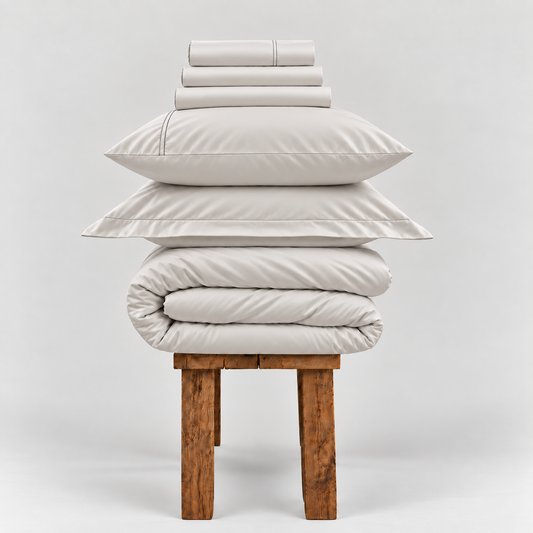 All Season 100% Egyptian Giza Bedding Set - Frost