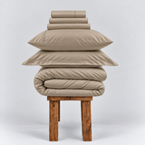 All Season 100% Egyptian Giza Bedding Set - Latte