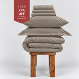 800 Thread Count Egyptian Cotton Grand Splendour Sateen Bedding Set  - Simply Taupe