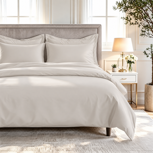All Season 100% Egyptian Giza Duvet Cover - Frost