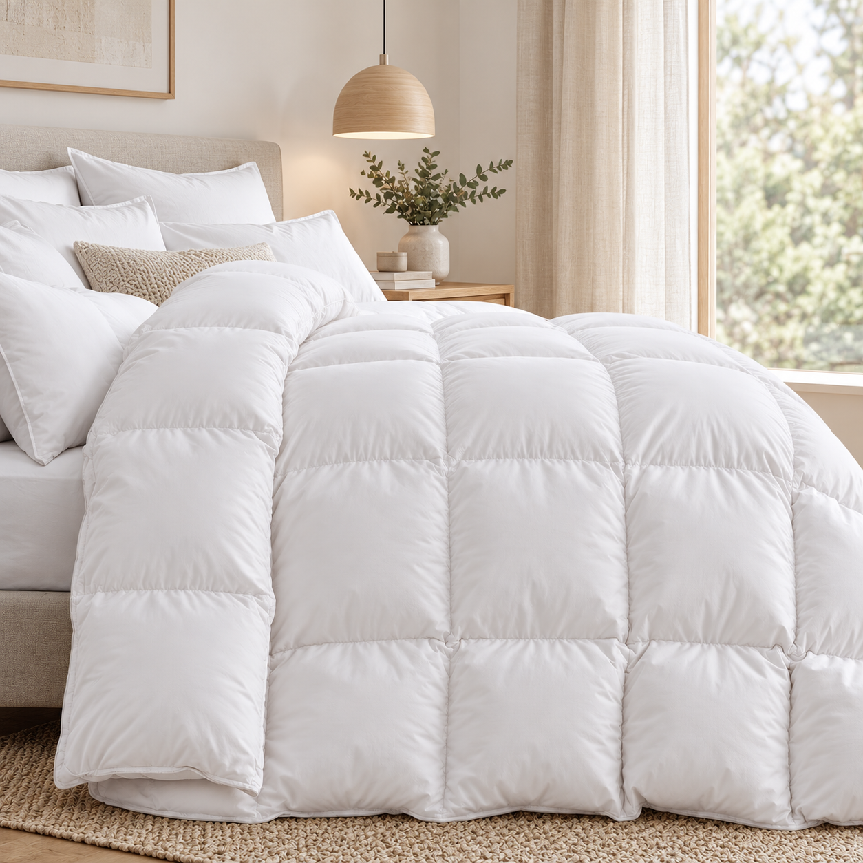 Luxury 10.5 Tog Duck Down Duvet & Pillow Set