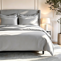 800 Thread Count Egyptian Cotton Grand Splendour Sateen Duvet Cover - Moonstone