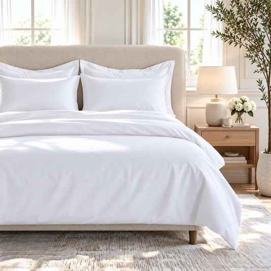 300 Thread Count Peaceful Empress Duvet Cover - Percale White