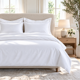 Percale Grand Splendour 100% Long Staple Cotton Duvet Cover - Brilliant White