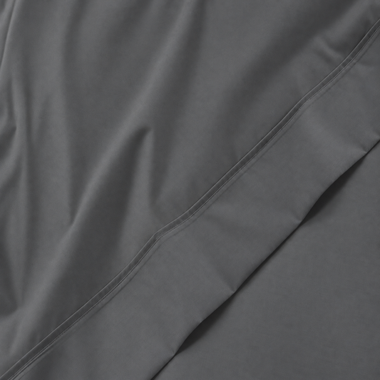 300 Thread Count Peaceful Empress Percale Flat Sheet - Graphite Grey