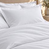 Percale Grand Splendour 100% Long Staple Cotton Duvet Cover - Brilliant White