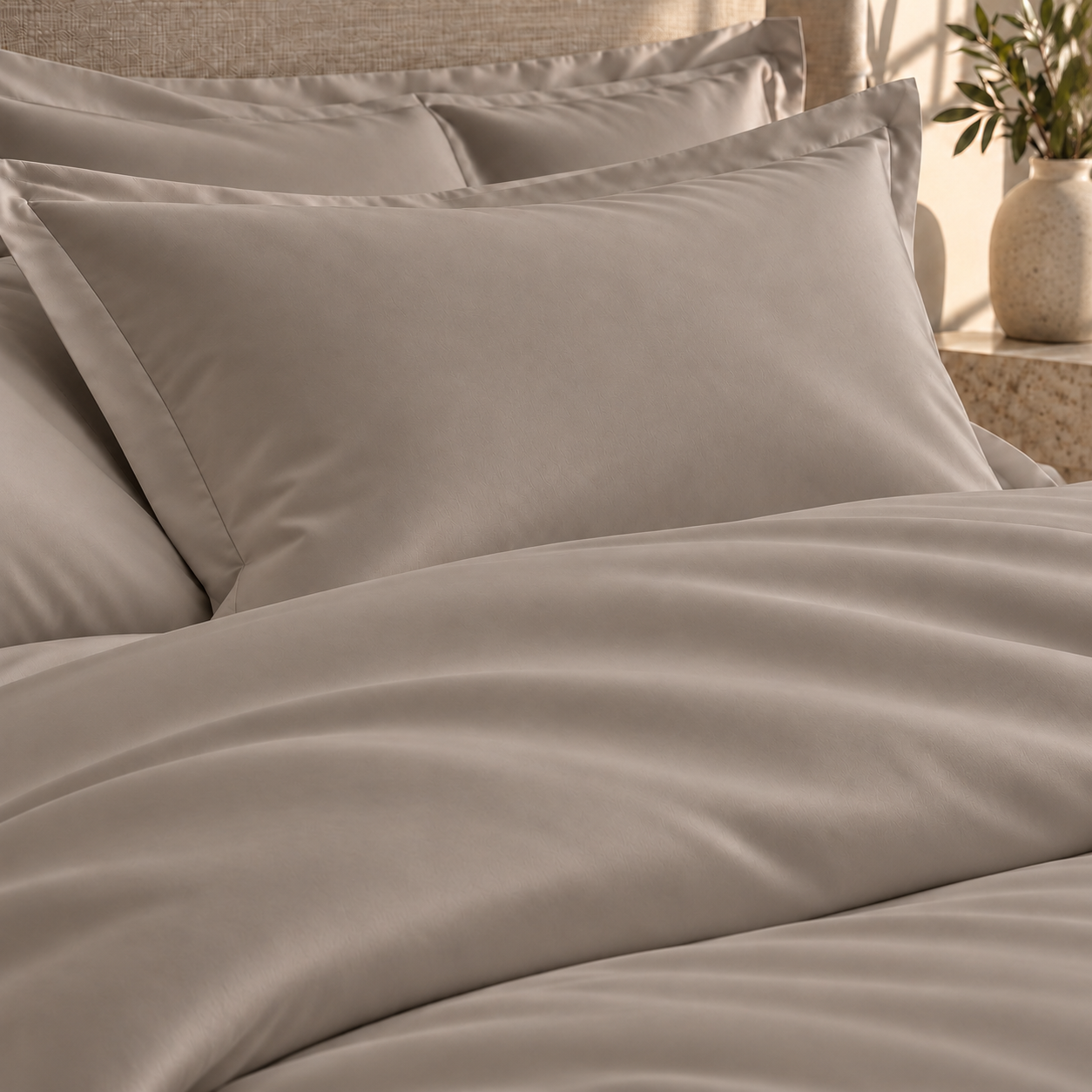 800 Thread Count Egyptian Cotton Grand Splendour Sateen Bedding Set  - Simply Taupe