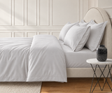 300 Thread Count Percale Brookshire Duvet Cover - Silver Dove Grey