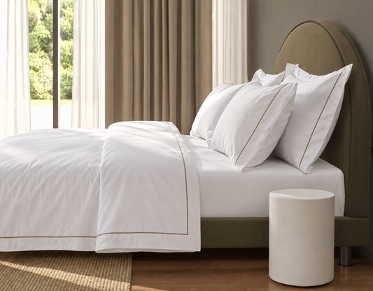 300 Thread Count Percale Oakwood Duvet Cover - Mink
