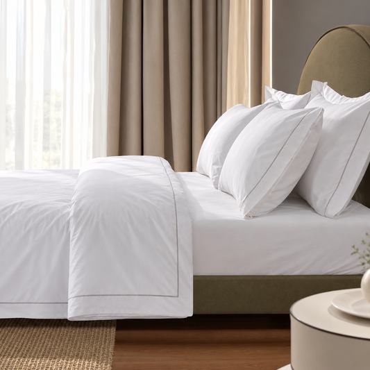300 Thread Count Percale Oakwood Duvet Cover - Silver Dove Grey