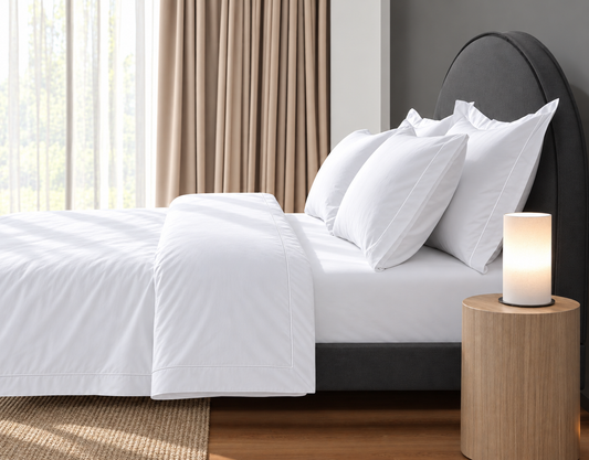 300 Thread Count Percale Oakwood Duvet Cover - Brilliant White