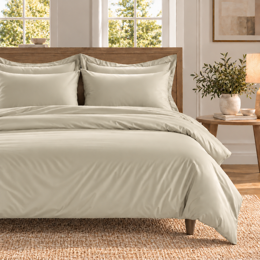 Peaceful Empress Duvet Cover - Oatmeal