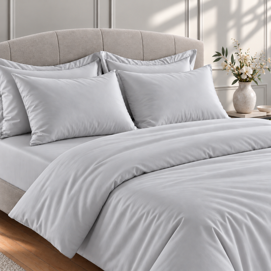 300 Thread Count Peaceful Empress Duvet Cover - Oyster Mushroom