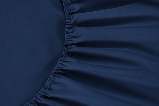 800 Thread Count Egyptian Cotton Grand Splendour Sateen Fitted Sheet - Estate Navy