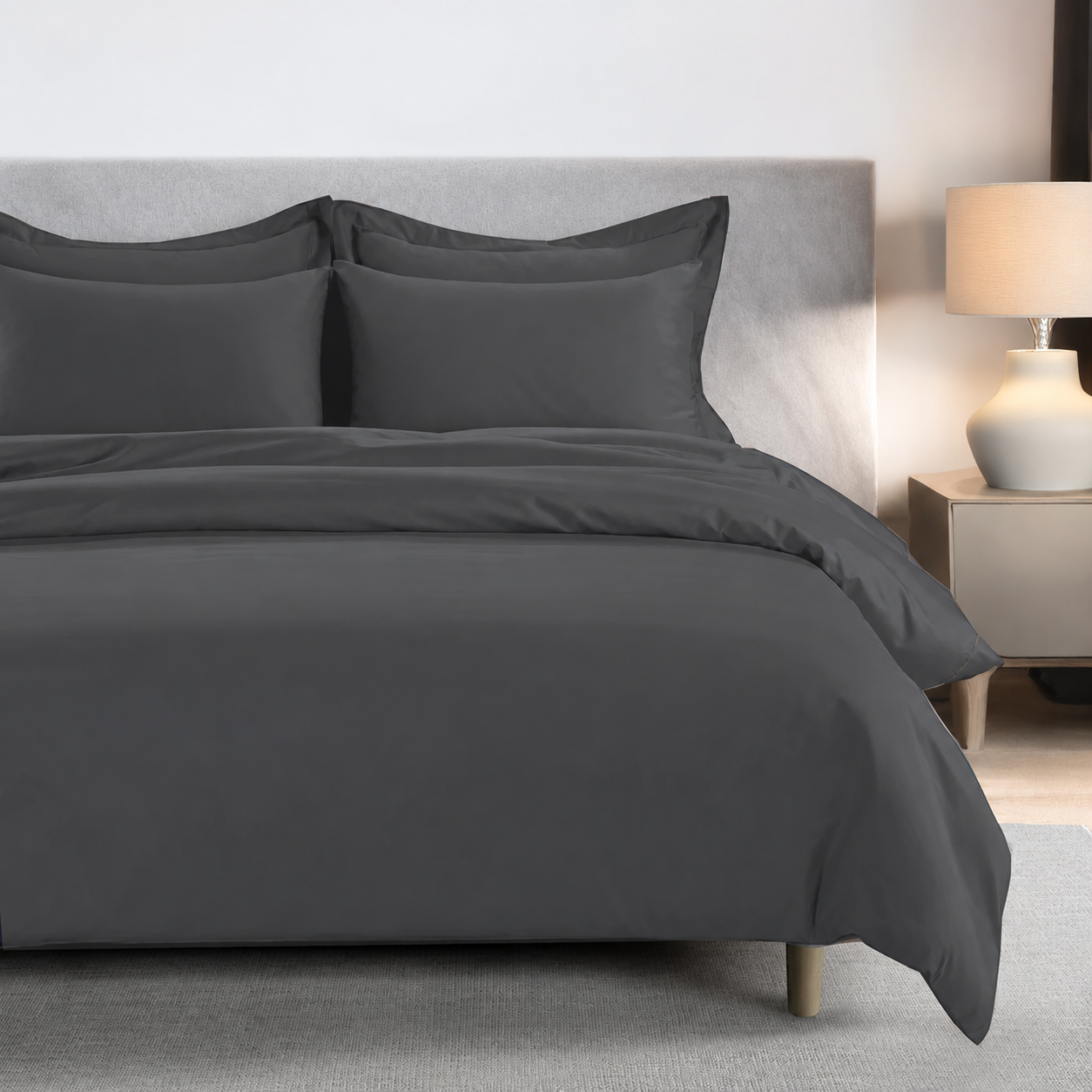300 Thread Count Peaceful Empress Bedding Set - Graphite Grey