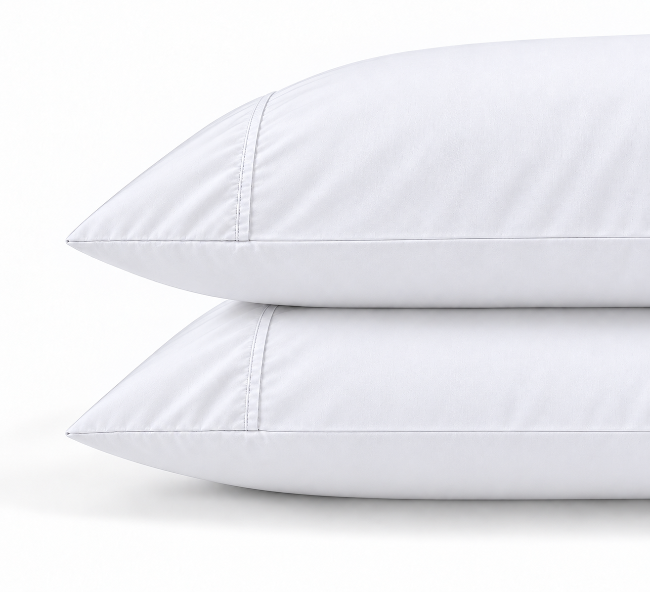 Percale Grand Splendour 100% Long Staple Cotton Pillowcase - Brilliant White