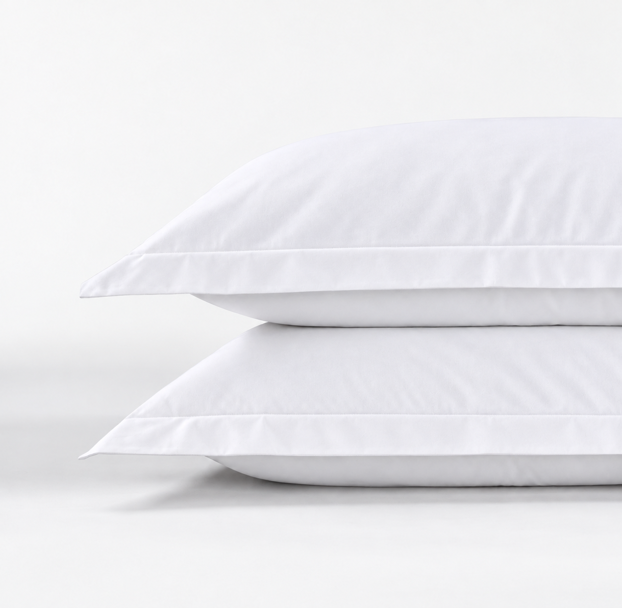 Percale Grand Splendour 100% Long Staple Cotton Pillowcase - Brilliant White