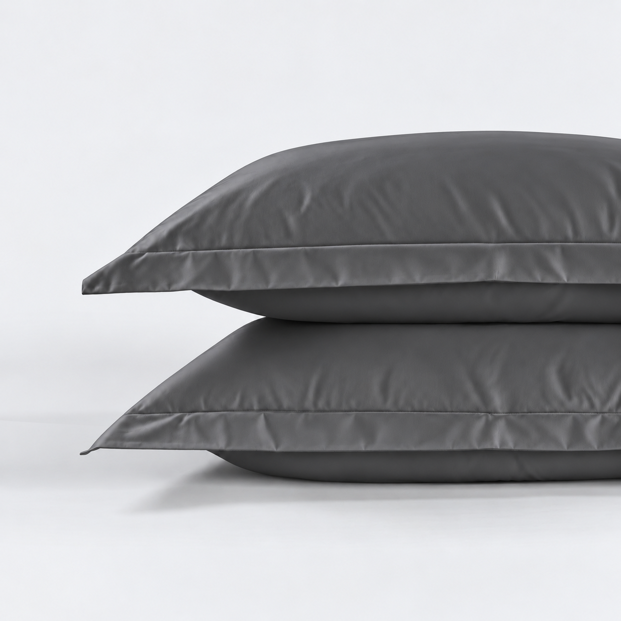 800 Thread Count Egyptian Cotton Pair (2 Pillowcases) of Grand Splendour Sateen Pillowcases - Pewter