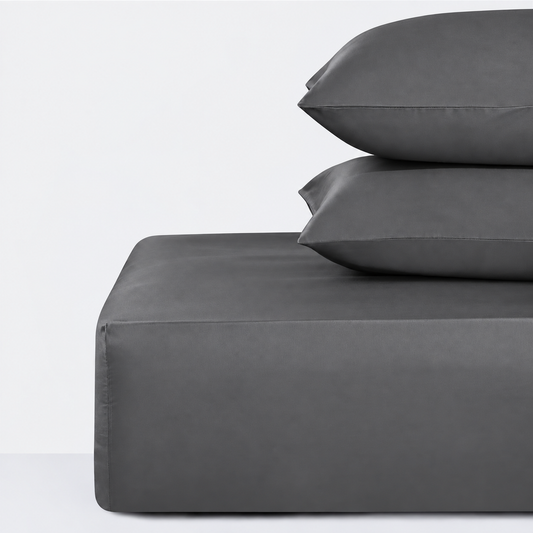 300 Thread Count Peaceful Empress Fitted Sheet - Percale Graphite Grey