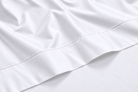 Percale Grand Splendour 100% Long Staple Cotton Flat Sheet - Brilliant White
