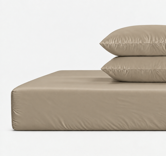 All Season 100% Egyptian Giza Fitted Sheet - Latte