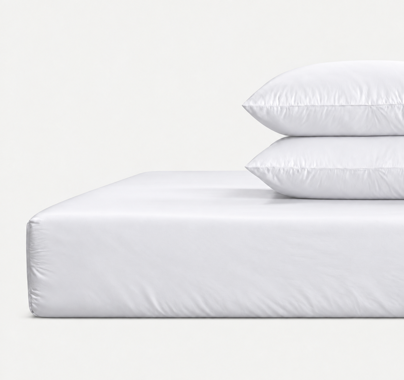 800 Thread Count Egyptian Cotton Grand Splendour Sateen Fitted Sheet - Brilliant White