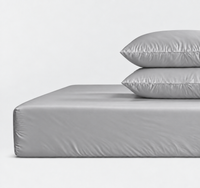 800 Thread Count Egyptian Cotton Grand Splendour Sateen Fitted Sheet - Moonstone