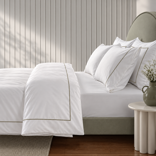 800 Thread Count Egyptian Cotton Cedarhurst Lux Buttery Smooth Duvet Cover - Mink