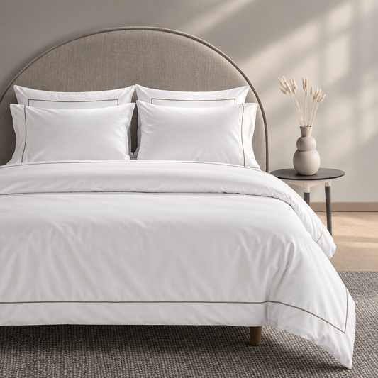 800 Thread Count Egyptian Cotton Cedarhurst Lux Buttery Smooth Duvet Cover - Mink