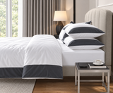 800 Thread Count Egyptian Cotton Harrogate Lux Buttery Smooth Duvet Cover - Graphite Grey