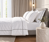 800 Thread Count Egyptian Cotton Kensington Lux Buttery Smooth Duvet Cover - Jet Black