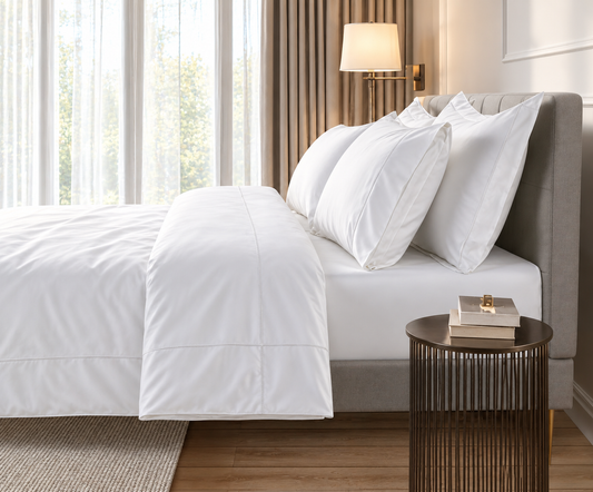 800 Thread Count Egyptian Cotton Kensington Lux Buttery Smooth Duvet Cover - White