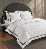 800 Thread Count Egyptian Cotton Royalton Lux Buttery Smooth Duvet Cover - Jet Black