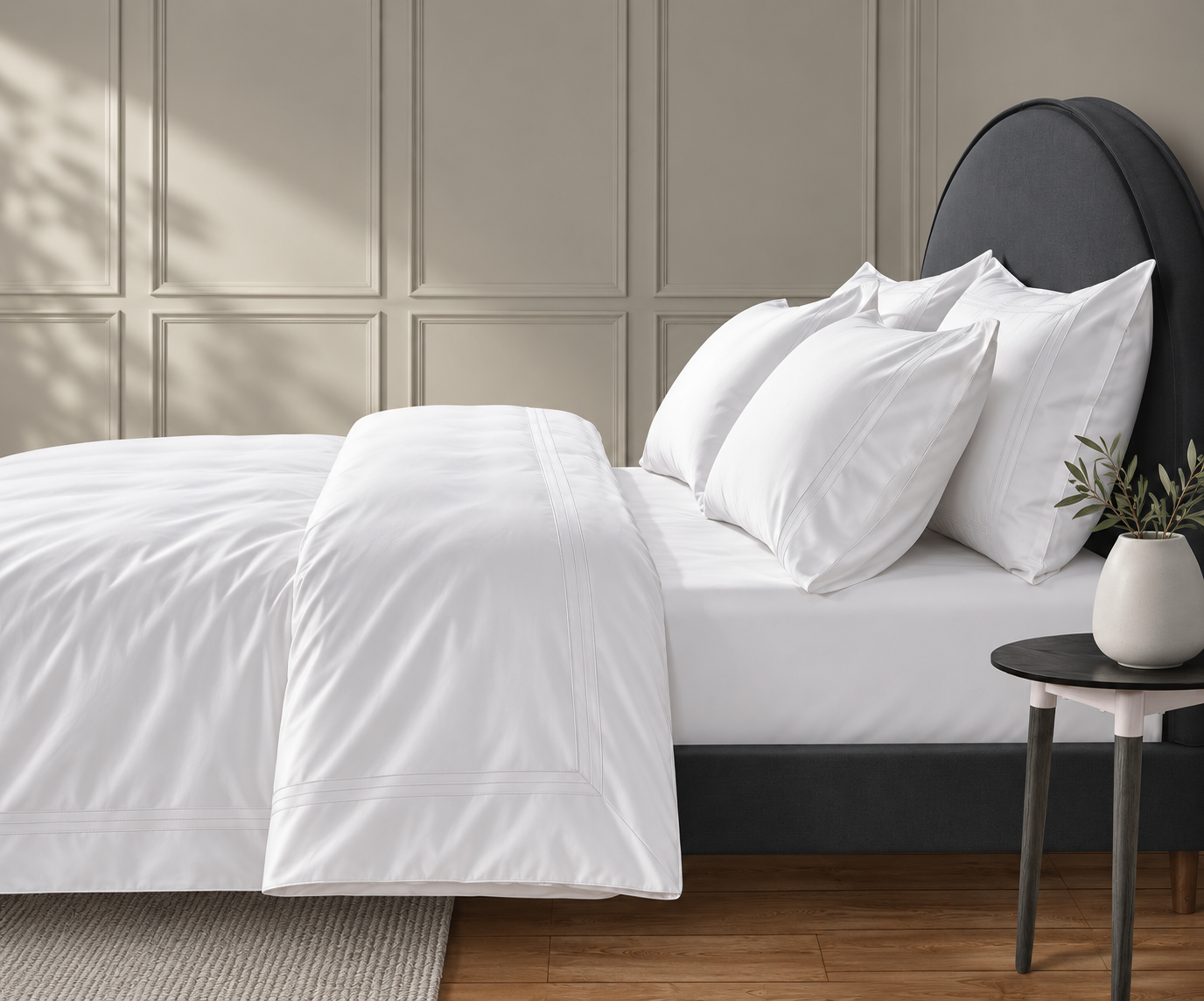 800 Thread Count Egyptian Cotton Royalton LUXE Bedding Set - Brilliant White