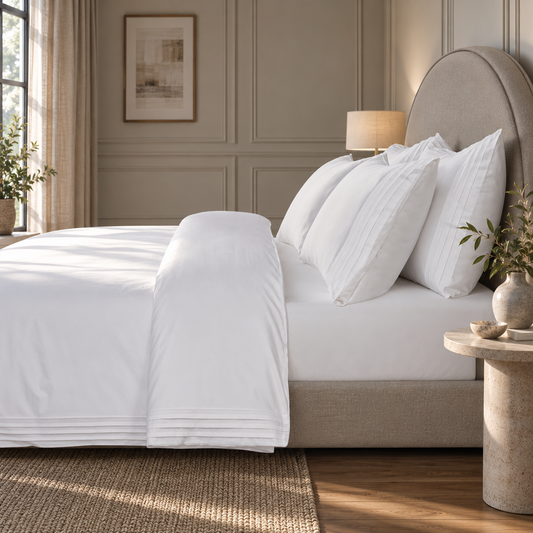 800 Thread Count Egyptian Cotton Regalwood LUXE Bedding Set - White
