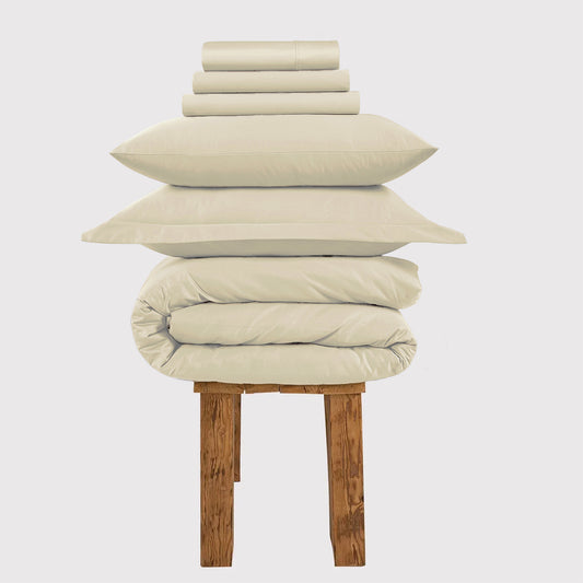 800 Thread Count Egyptian Cotton Grand Splendour Sateen Bedding Set - Pearl