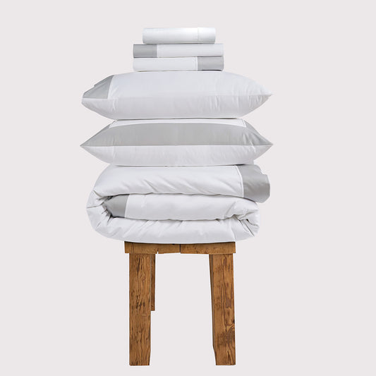 800 Thread Count Egyptian Cotton Windsor LUXE Bedding Set - Silver Dove Grey