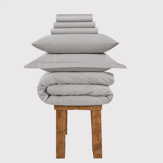 800 Thread Count Egyptian Cotton Grand Splendour Sateen Bedding Set - Oyster Mushroom
