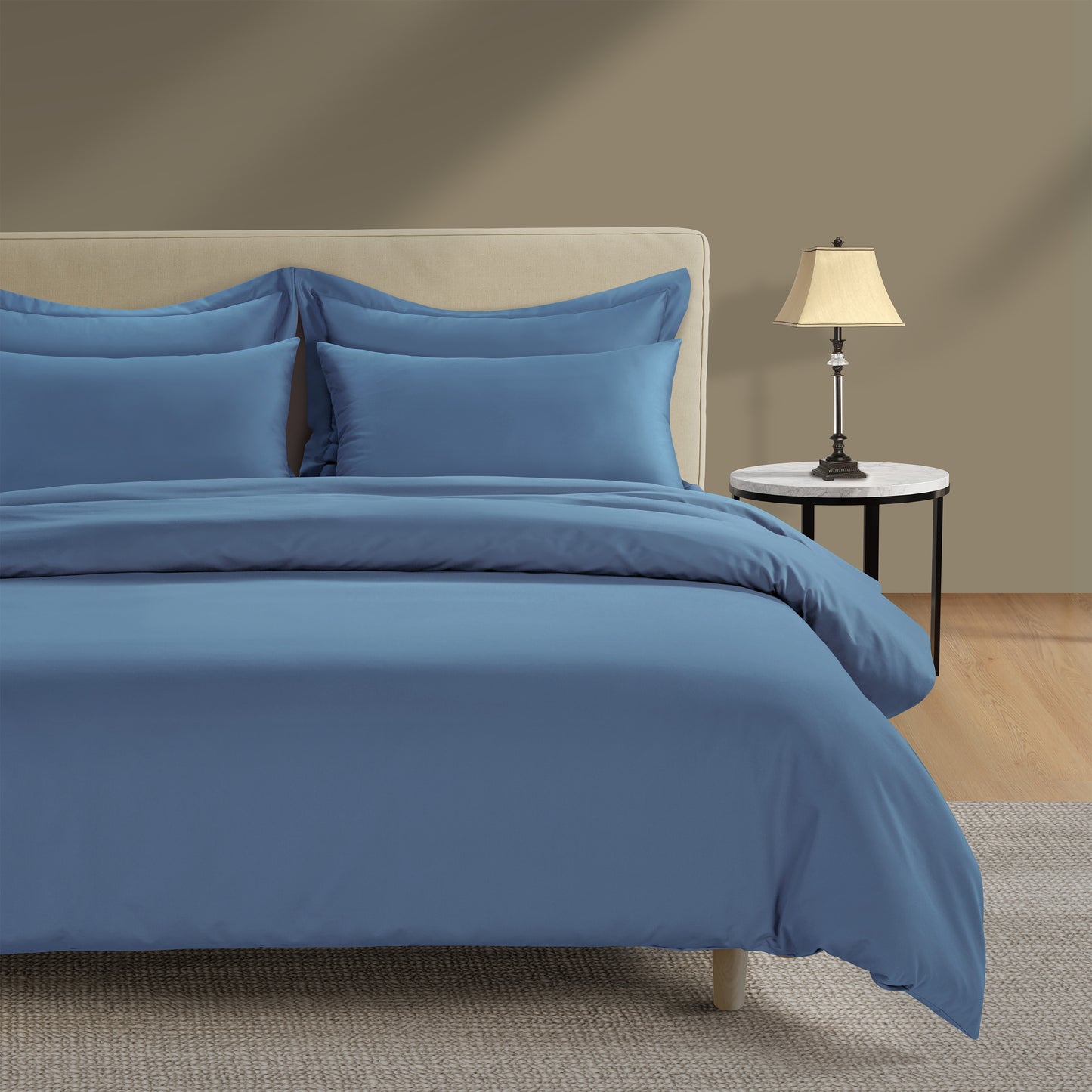 800 Thread Count Egyptian Cotton Grand Splendour Sateen Duvet Cover - Quiet Harbour