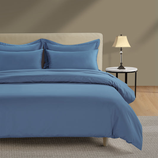 800 Thread Count Egyptian Cotton Grand Splendour Sateen Duvet Cover - Quiet Harbour