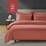 800 Thread Count Egyptian Cotton Grand Splendour Sateen Duvet Cover - Terra Cotta