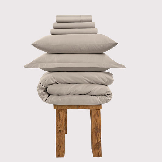 800 Thread Count Egyptian Cotton Grand Splendour Sateen Bedding Set  - Simply Taupe