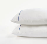 800 Thread Count Egyptian Cotton Duke of Bliss LUXE White Bedding Set - Navy Peony Accent