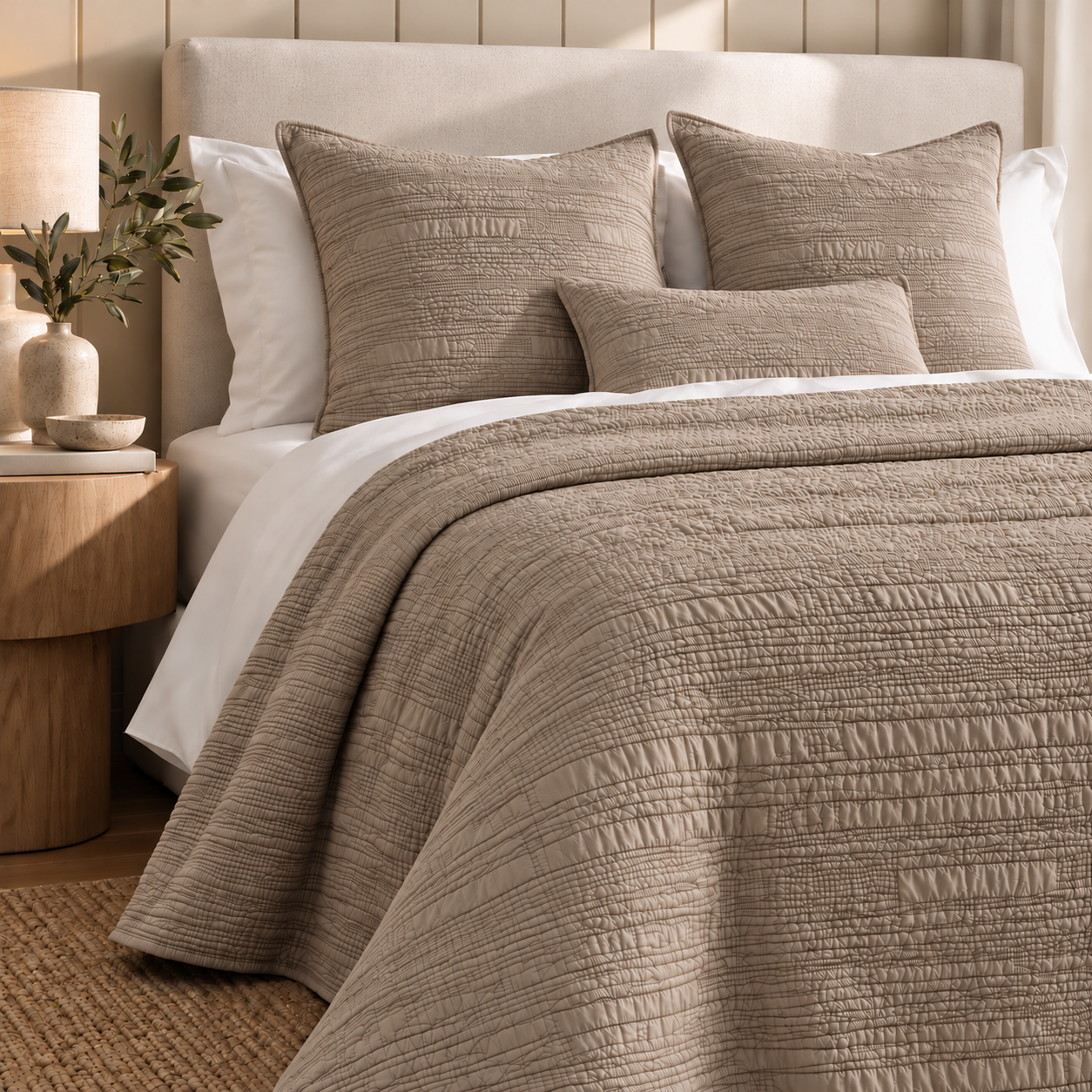 Emerson Quilt Set - Beige