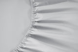 Brookshire Percale Fitted Sheet - Silver Dove Grey