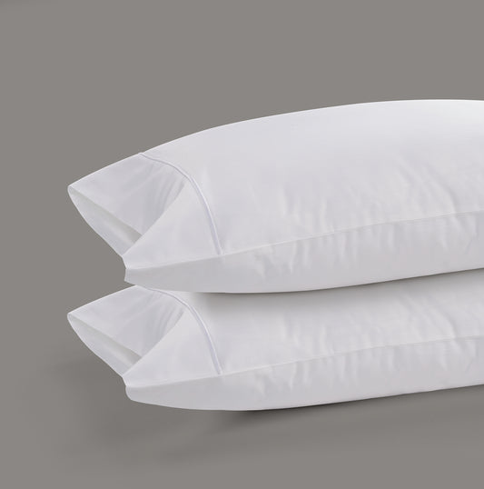 800 Thread Count Pair (2 Pillowcases) of Egyptian Cotton Cedarhurst Lux Buttery Smooth Pillowcases - Brilliant White