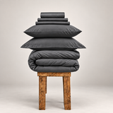 800 Thread Count Egyptian Cotton Grand Splendour Sateen Bedding Set - Graphite Grey
