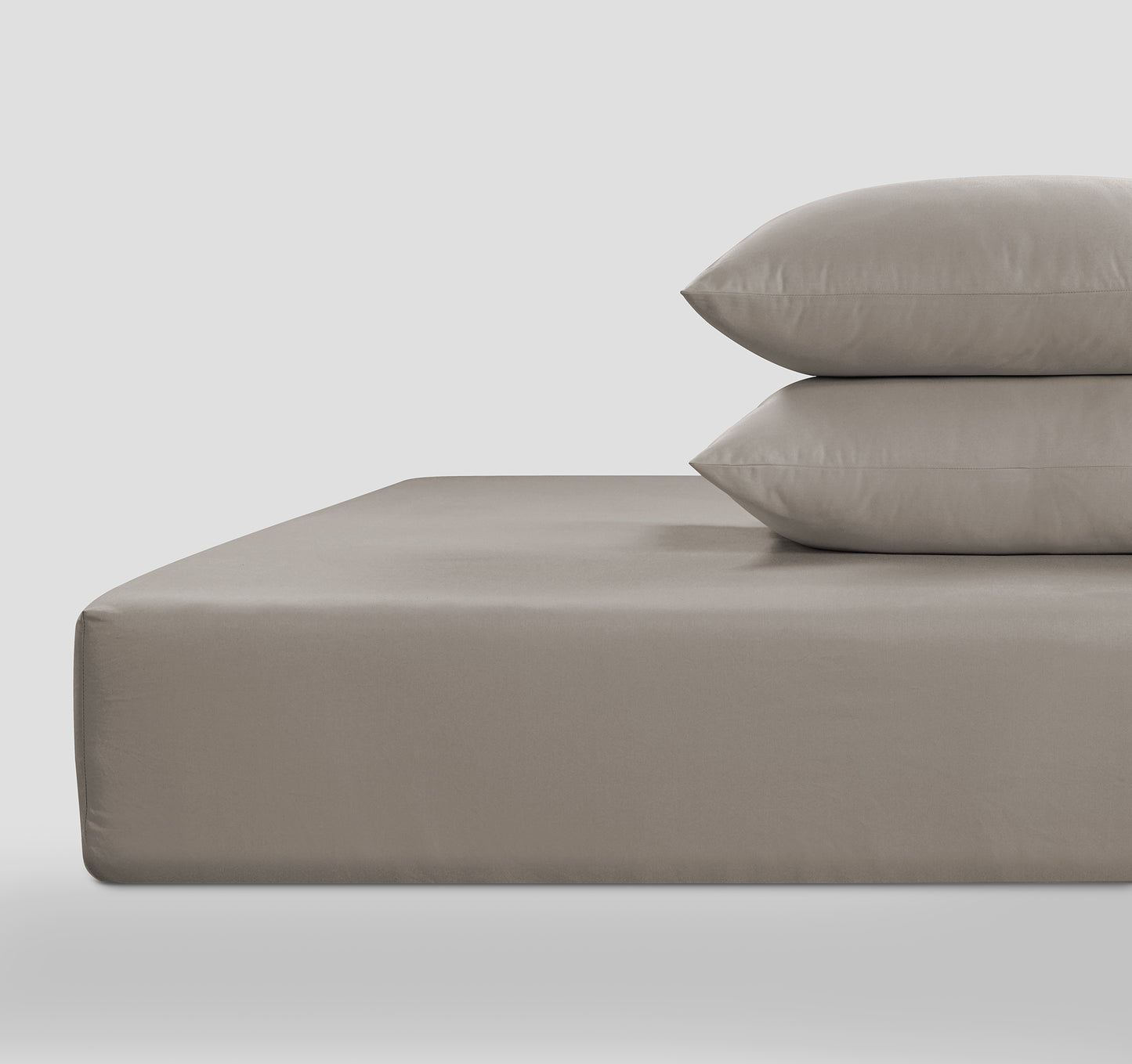 800 Thread Count Egyptian Cotton Grand Splendour Sateen Fitted Sheet  - Simply Taupe