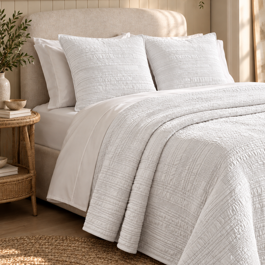 Emerson Quilt Set - White