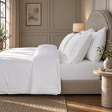 800 Thread Count Egyptian Cotton Regalwood Lux Buttery Smooth Duvet Cover - Brilliant White